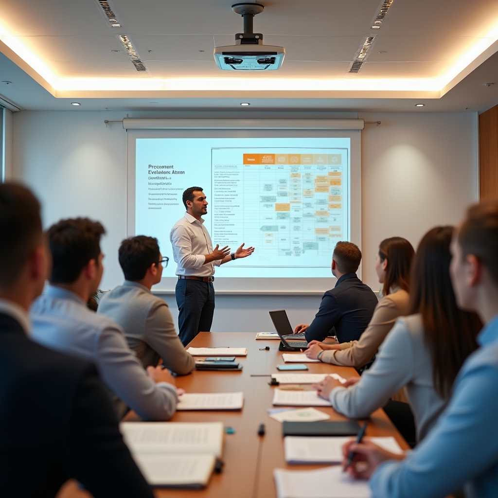 Учебный класс во время тренинга по закупкам